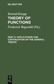 Cover von Applications and Continuation of the General Theory