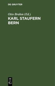 Cover von Karl Staufern Bern