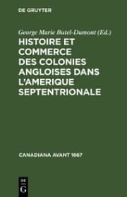 Cover von Histoire et commerce des colonies angloises dans l'Amerique Septentrionale
