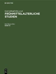 Cover von Frühmittelalterliche Studien. Band 10