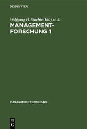 Cover von Managementforschung 1