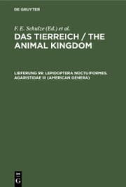 Cover von Lepidoptera Noctuiformes. Agaristidae III (American Genera)