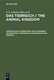 Cover von Lepidoptera Noctuiformes. Agaristidae II (Ethiopian and Madagascan species)