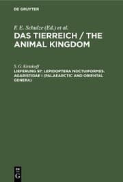 Cover von Lepidoptera Noctuiformes. Agaristidae I (Palaearctic and Oriental Genera)
