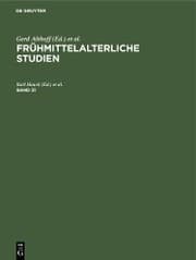 Cover von Frühmittelalterliche Studien. Band 31