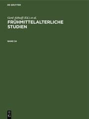 Cover von Frühmittelalterliche Studien. Band 34