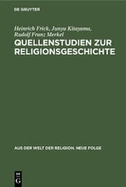 Cover von Quellenstudien zur Religionsgeschichte