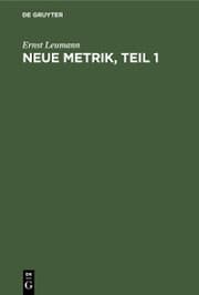 Cover von Neue Metrik, Teil 1
