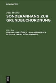 Cover von Für das französisch und amerikanisch besetzte Gebiet Württembergs