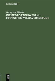 Cover von Die Proportionalwahl finnischen Volksvertretung