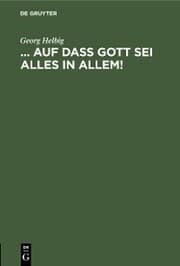 Cover von ... auf daß Gott sei Alles in Allem!