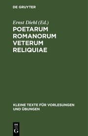 Cover von Poetarum Romanorum veterum reliquiae