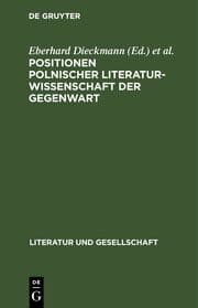 Cover von Positionen polnischer Literaturwissenschaft der Gegenwart