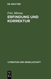 Cover von Erfindung und Korrektur