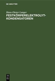 Cover von Festkörperelektrolytkondensatoren