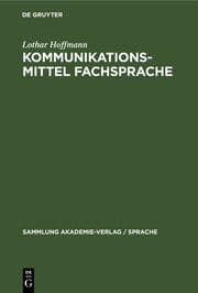 Cover von Kommunikationsmittel Fachsprache