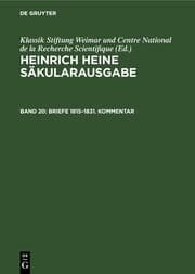 Cover von Briefe 1815-1831. Kommentar