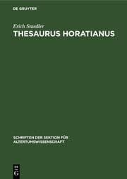 Cover von Thesaurus Horatianus