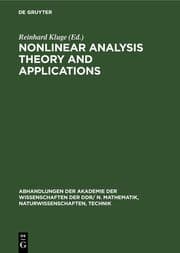 Cover von Nonlinear Analysis Theory and Applications