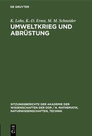 Cover von Umweltkrieg und Abrüstung
