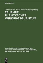 Cover von 75 Jahre Plancksches Wirkungsquantum