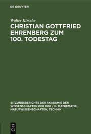 Cover von Christian Gottfried Ehrenberg zum 100. Todestag