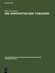 Cover von Die ammonitischen Tobiaden