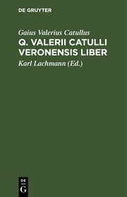 Cover von Q. Valerii Catulli Veronensis Liber