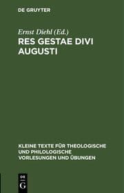 Cover von Res Gestae Divi Augusti