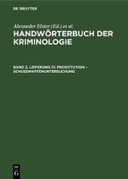 Cover von Prostitution - Schußwaffenuntersuchung