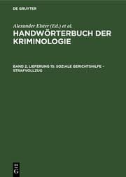 Cover von Soziale Gerichtshilfe - Strafvollzug