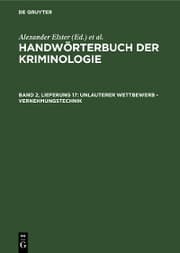 Cover von Unlauterer Wettbewerb - Vernehmungstechnik