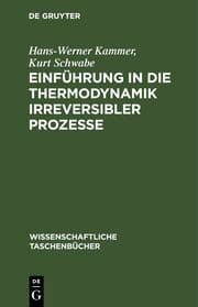 Cover von Einführung in die Thermodynamik irreversibler Prozesse