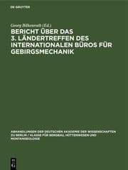 Cover von Bericht über das 3. Ländertreffen des Internationalen Büros für Gebirgsmechanik