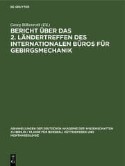 Cover von Bericht über das 2. Ländertreffen des Internationalen Büros für Gebirgsmechanik