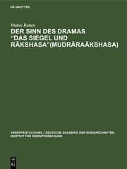 Cover von Der Sinn des Dramas 'Das Siegel und R¿kshasa'(Mudr¿ra¿kshasa)