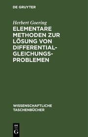 Cover von Elementare Methoden zur Lösung von Differentialgleichungsproblemen