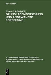 Cover von Grundlagenforschung und angewandte Forschung