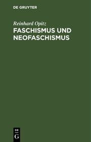 Cover von Faschismus und Neofaschismus