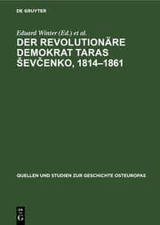Cover von Der Revolutionäre Demokrat Taras ¿ev¿enko, 1814-1861