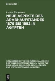 Cover von Neue Aspekte des Arabi-Aufstandes 1879 bis 1882 in Ägypten