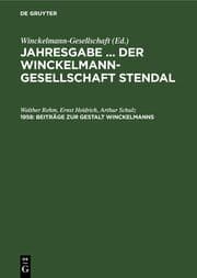 Cover von Beiträge zur Gestalt Winckelmanns