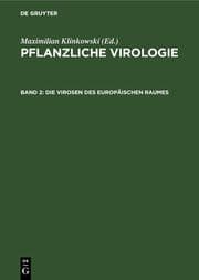 Cover von Die Virosen des europäischen Raumes