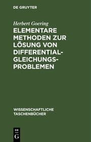 Cover von Elementare Methoden zur Lösung von Differentialgleichungsproblemen