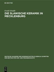Cover von Die slawische Keramik in Mecklenburg