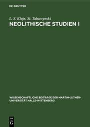 Cover von Neolithische Studien I