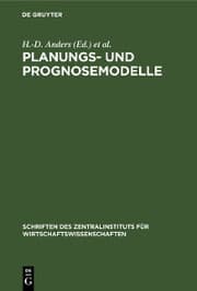 Cover von Planungs- und Prognosemodelle