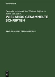 Cover von Bericht des Bearbeiters