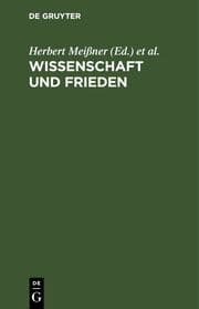 Cover von Wissenschaft und Frieden