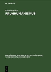 Cover von Frühhumanismus